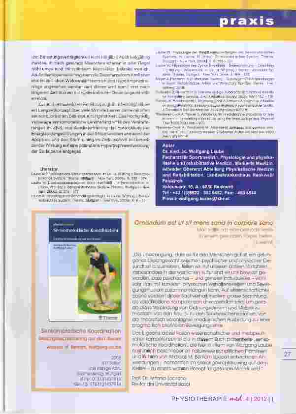 Vorschauseite 5: Die Sturzprophylaxe Was bringt die Physiotherapie?