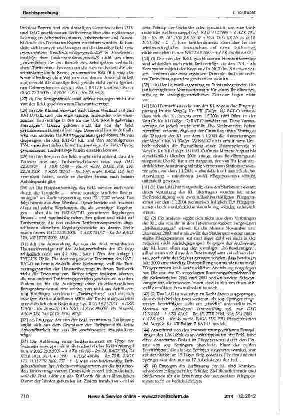 Vorschauseite 4: Auslegung einer Bezugnahmeklausel - Inbe-zugnahme eines Haustarifvertrages - Eingruppierung einer stellvertretenden Stationsschwester - Unterstellung von Pflegepersonen - Fallgrup…