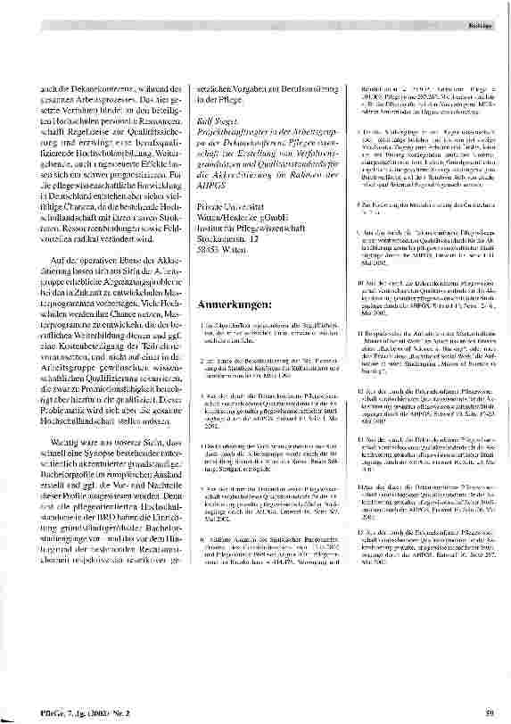 Vorschauseite 6: Zum Entwicklungsprozess und den Chancen der Professionalisierung in der Pflege, die mit der Einführung des Zertifizierungsverfahrens durch die AHPGS verbunden sind