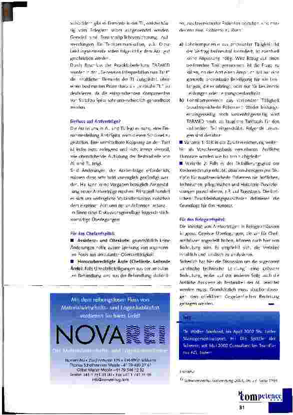 Vorschauseite 2: TARMED: Ärztliche und technische Leistungen