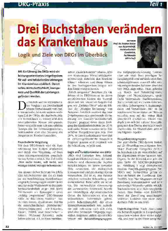 Vorschauseite 1: Drei Buchstaben verändern das Krankenhaus Teil 1