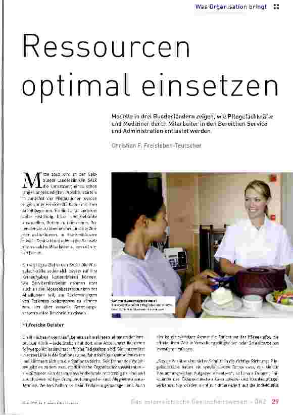Vorschauseite 1: Ressourcen optimal einsetzen