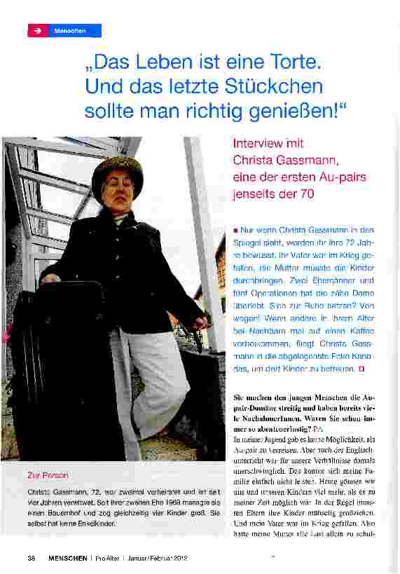 Vorschauseite 1: „Das Leben ist eine Torte. Und das letzte Stückchen sollte man richtig genießen!