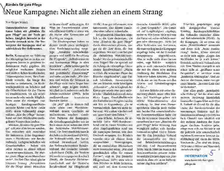 Vorschauseite 1: Kampagne: Nicht alle ziehen an einem Strang