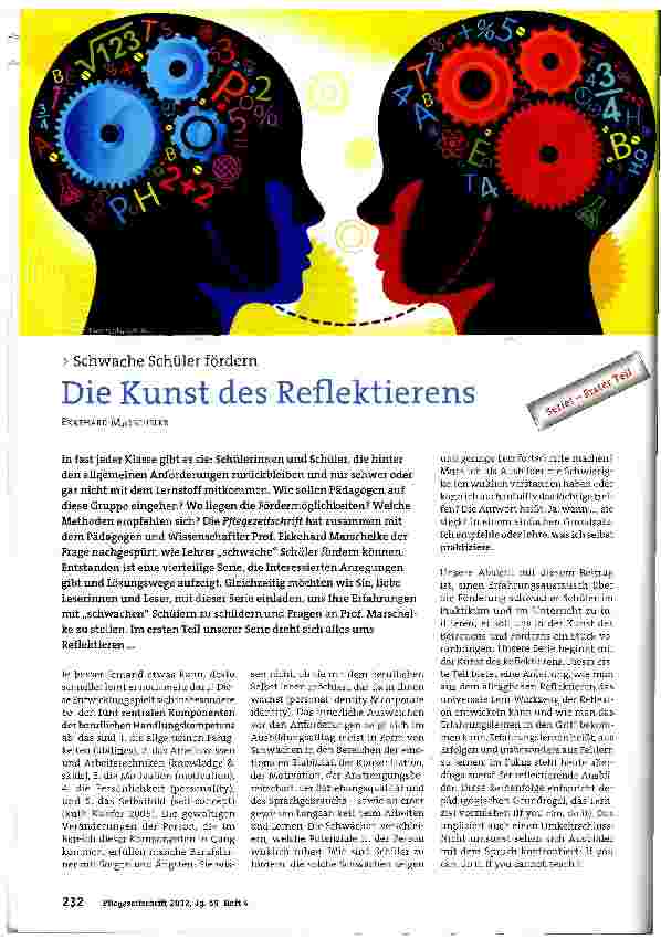 Vorschauseite 1: Die Kunst des Reflektierens
