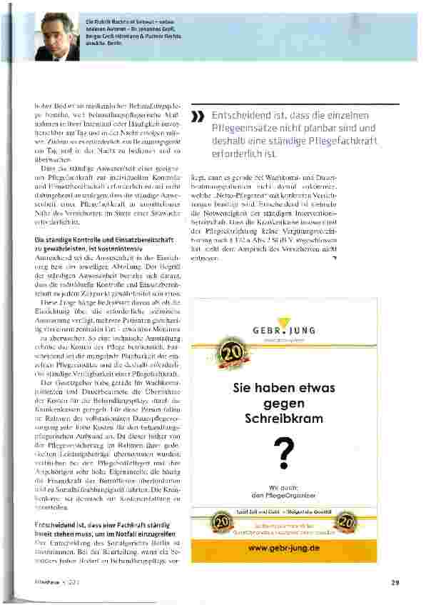 Vorschauseite 2: Kassen müssen die Kosten für Intensivpflege vergüten
