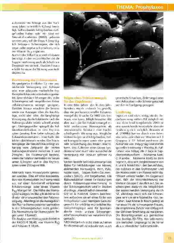 Vorschauseite 2: Folsäuremangel & Supplementierung in der Schwangerschaft