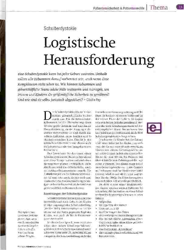 Vorschauseite 2: Logistische Herausforderung
