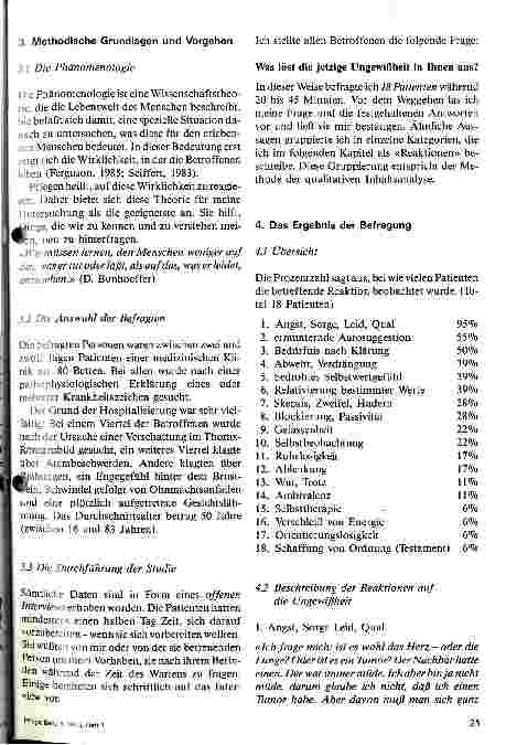 Vorschauseite 4: Die Ungewißheit - Leiden und Chance