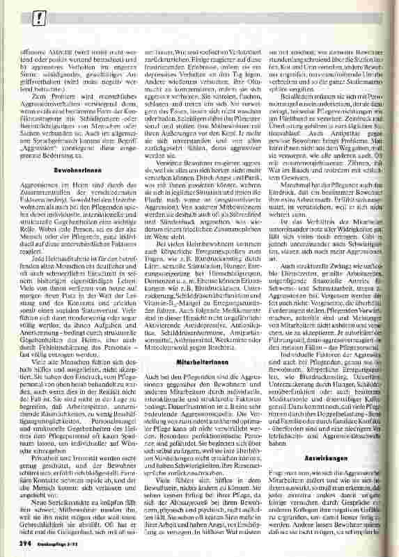 Vorschauseite 2: Aggressionen auf einer Altenpflegestation