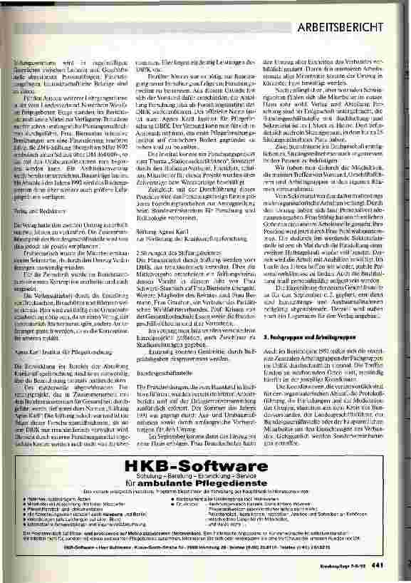 Vorschauseite 3: Arbeitsbericht der Bundesgeschäftsstelle
