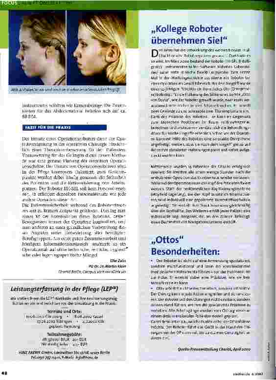 Vorschauseite 3: Neuer Kollege am OP-Tisch