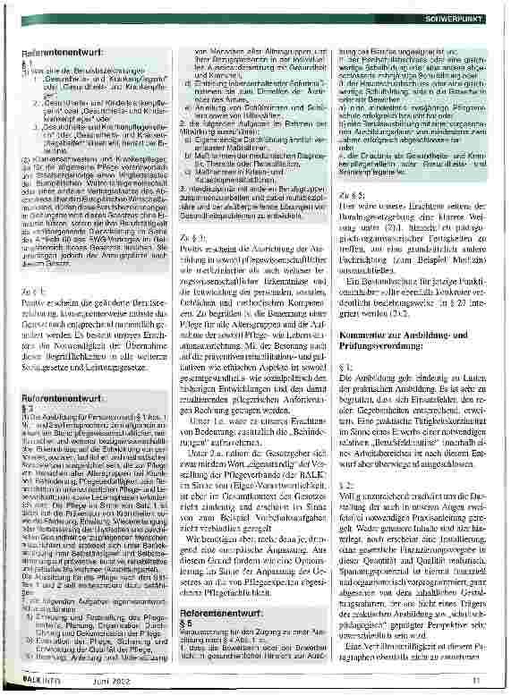 Vorschauseite 2: Krankenpflegegesetz: Novellierung im Kreuzfeuer