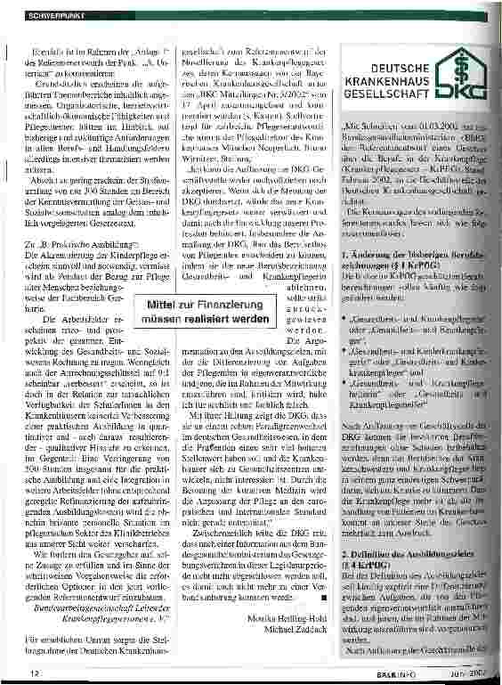 Vorschauseite 3: Krankenpflegegesetz: Novellierung im Kreuzfeuer