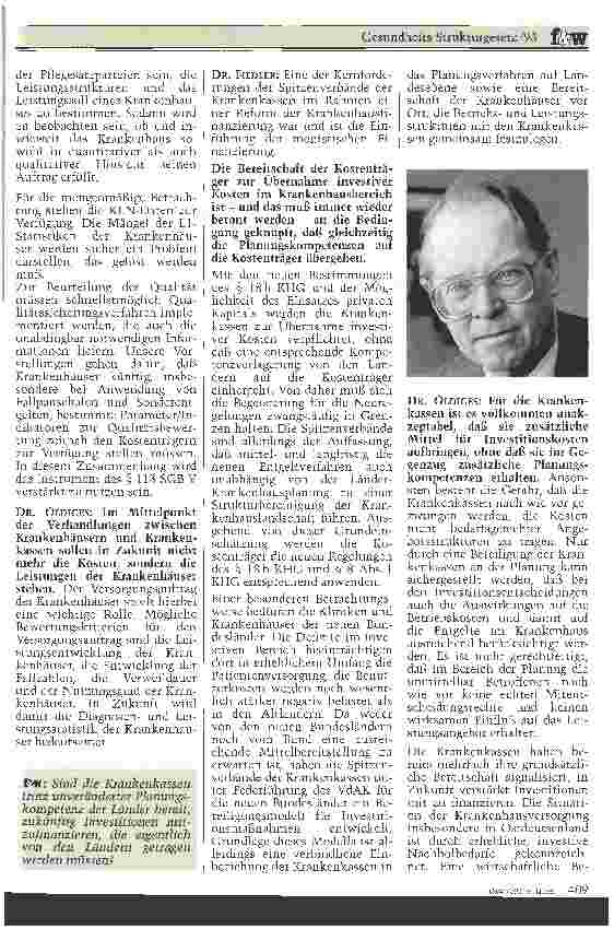 Vorschauseite 3: Gesundheitsstrukturgesetz 1993