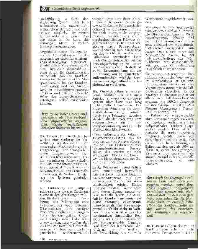 Vorschauseite 4: Gesundheitsstrukturgesetz 1993