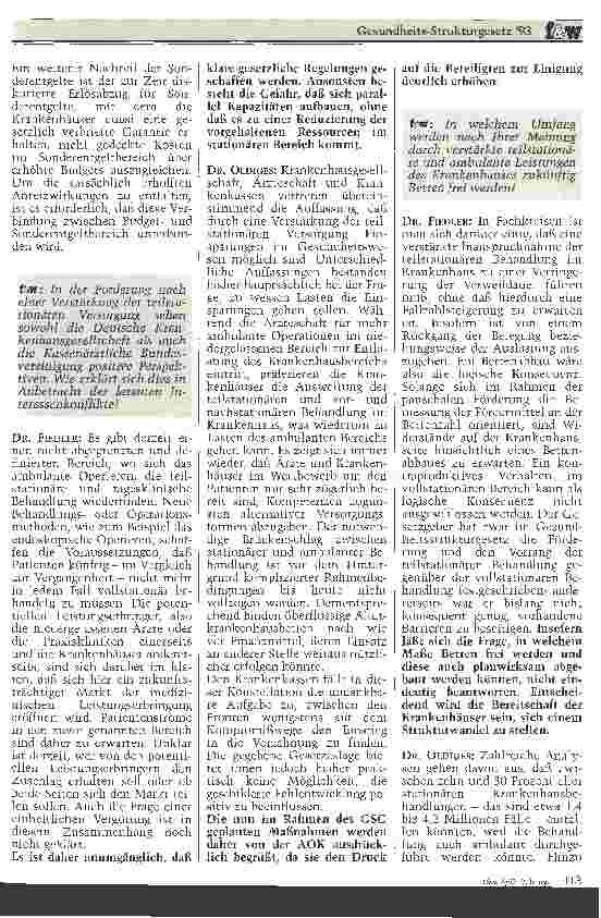Vorschauseite 6: Gesundheitsstrukturgesetz 1993