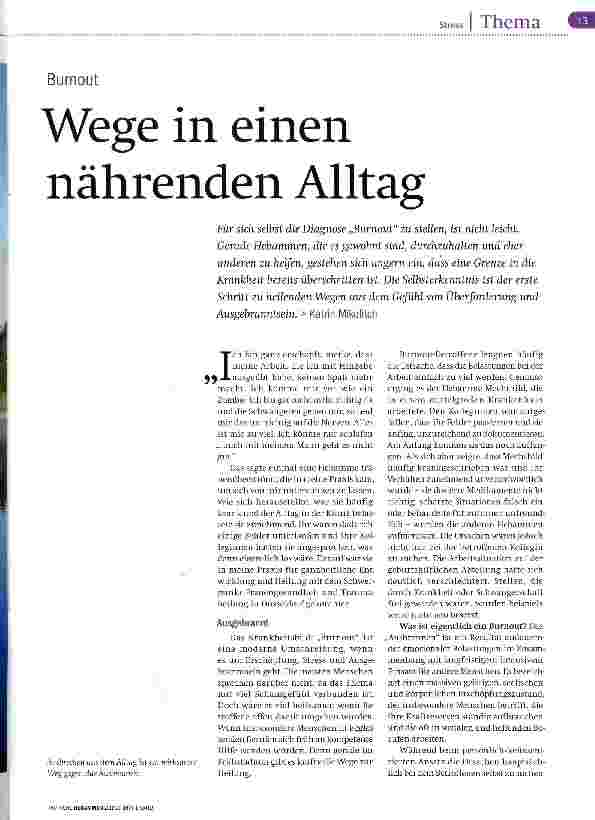 Vorschauseite 1: Wege in einen nährenden Alltag