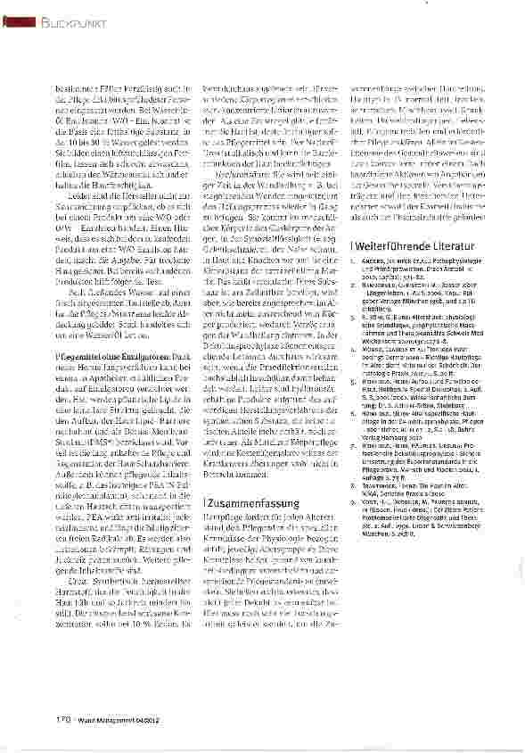 Vorschauseite 3: Pflege der Altershaut - Intakte Haut soll intakt bleiben