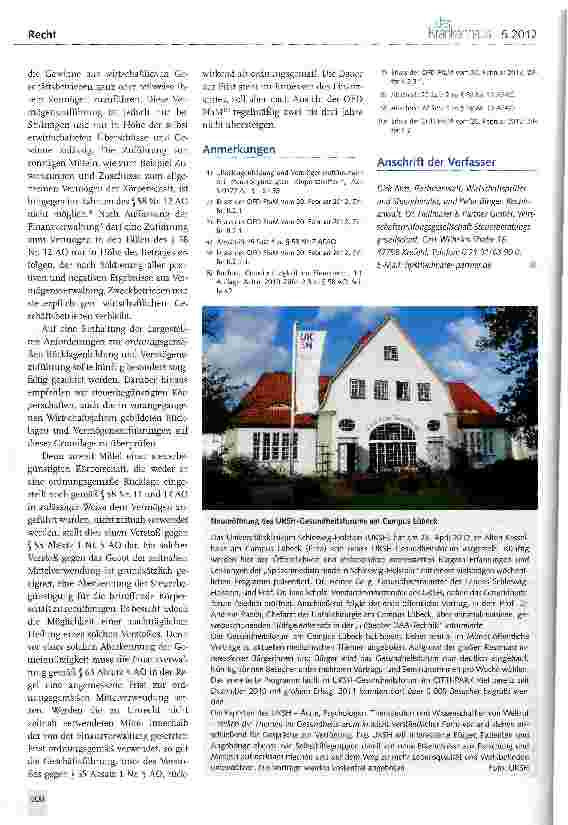 Vorschauseite 4: Rücklagenbildung und Vermögenszuführung bei steuerbegünstigten Körperschaften
