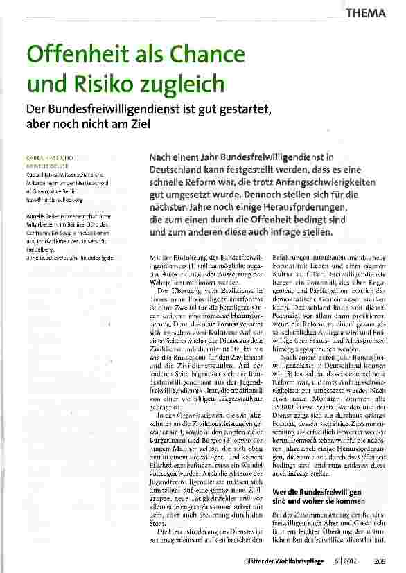 Vorschauseite 1: Offenheit als Chance und Risiko zugleich