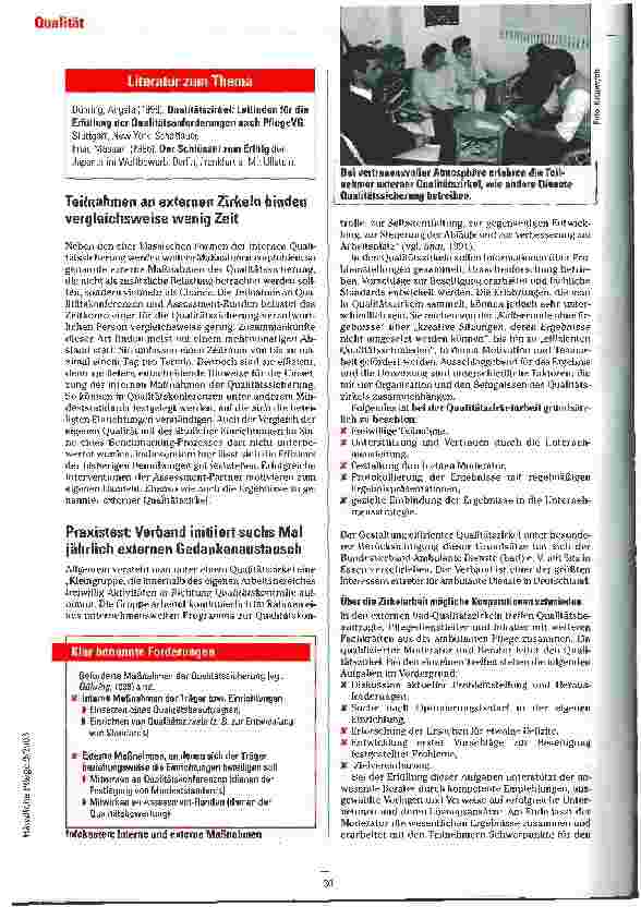 Vorschauseite 2: Austausch unter Gleichgesinnten