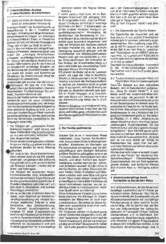 Vorschauseite 2: Gemeindekrankenpflege - 2. Folge: Kinderkrankenpflege durch die Sozialstation: gewünscht - geduldet?