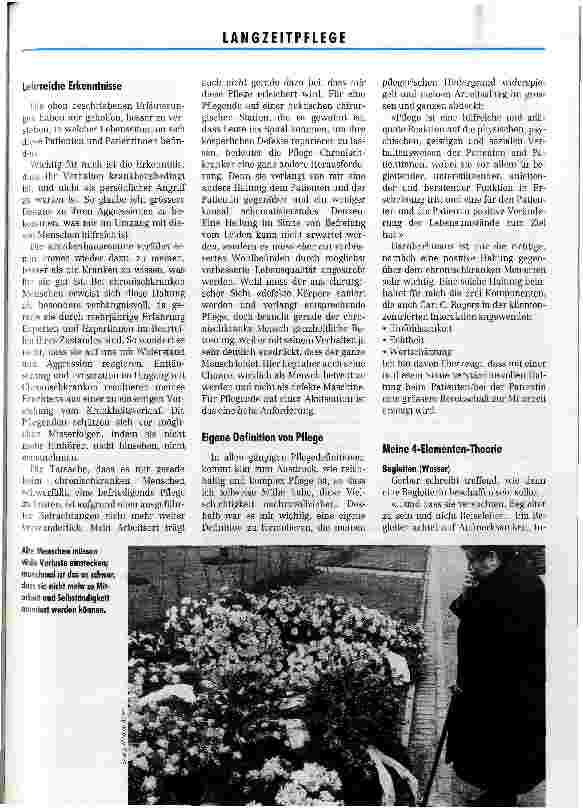 Vorschauseite 4: Warum Frau Weber als schwierig galt Der chronisch kranke Mensch in der Pflege eine HöFa-Arbeit
