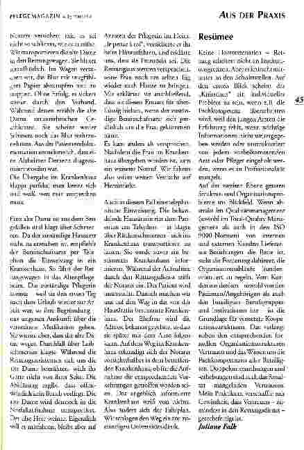 Vorschauseite 3: Rettung - an Institutionsgrenzen gescheitert? Ein Hospitationsbericht