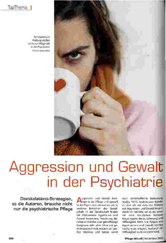 Vorschauseite 1: Aggression und Gewalt in der Psychiatrie