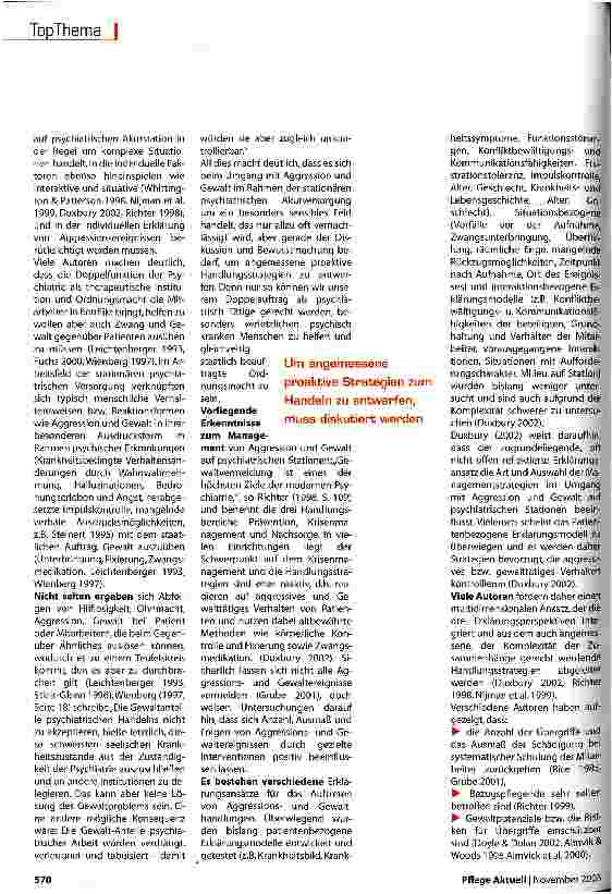 Vorschauseite 3: Aggression und Gewalt in der Psychiatrie