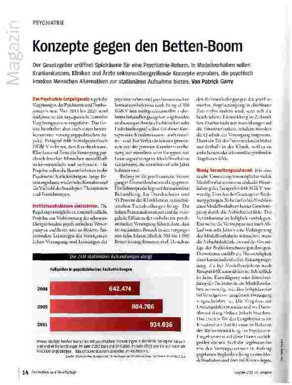 Vorschauseite 1: Konzepte gegen den Betten-Boom