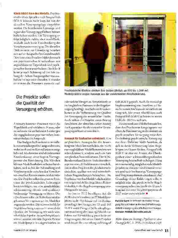 Vorschauseite 2: Konzepte gegen den Betten-Boom