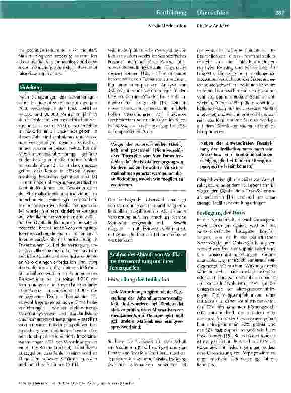 Vorschauseite 2: Medikamentenfehler bei Kindernotfällen