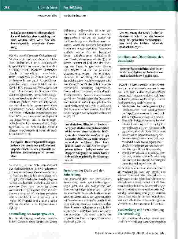 Vorschauseite 3: Medikamentenfehler bei Kindernotfällen