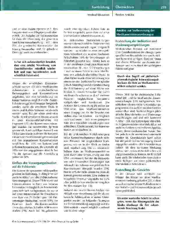 Vorschauseite 4: Medikamentenfehler bei Kindernotfällen