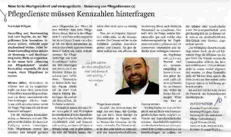 Vorschauseite 1: Pflegedienste müssen Kennzahlen hinterfragen