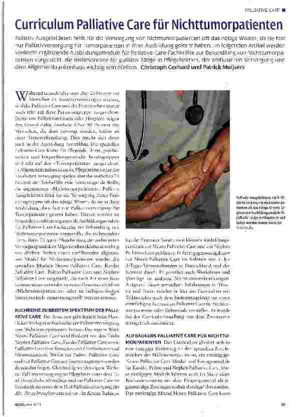 Vorschauseite 1: Curriculum Palliative Care für Nichttumorpatienten