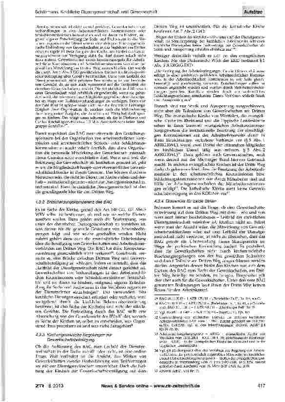 Vorschauseite 4: Kirchliche Dienstgemeinschaft und Gewerkschaft