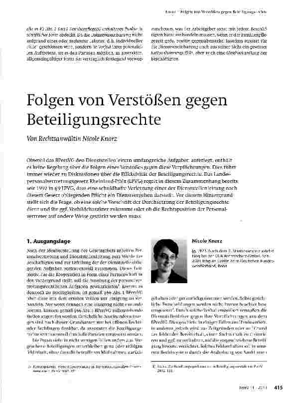 Vorschauseite 1: Folgen von Verstößen gegen Beteiligungsrechte