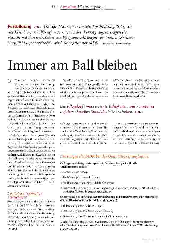 Vorschauseite 1: Immer am Ball bleiben
