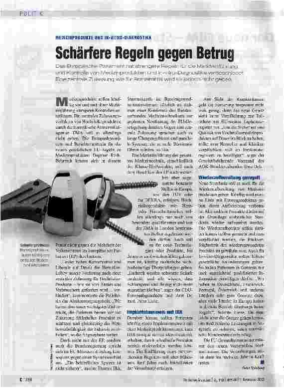 Vorschauseite 1: Schärfere Regeln gegen Betrug