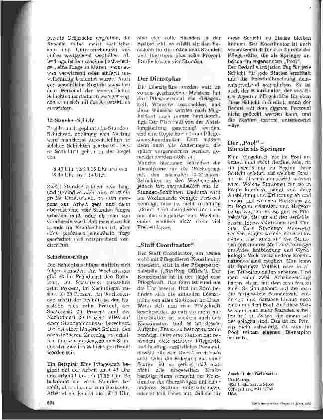 Vorschauseite 6: Das Washington-Adventist-Hospital in Maryland Teil 1: Allg. Arbeitsbedingungen in einem amerikanischen Krankenhaus