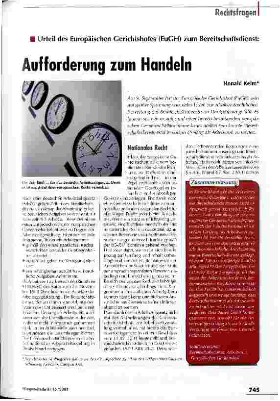 Vorschauseite 1: Aufforderung zum Handeln