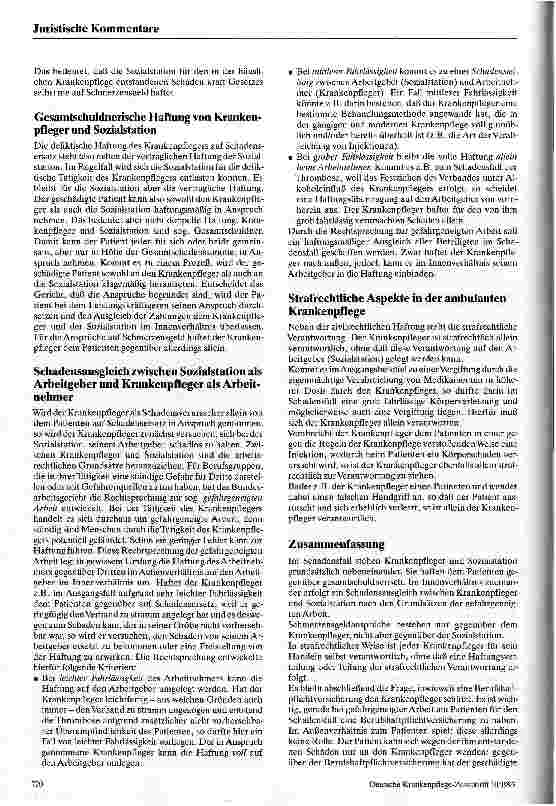 Vorschauseite 4: Haftungsrechtliche Fragen in der ambulanten Krankenpflege