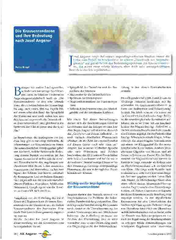 Vorschauseite 1: Die Krausenrandzone und ihre Bedeutung nach Josef Angerer