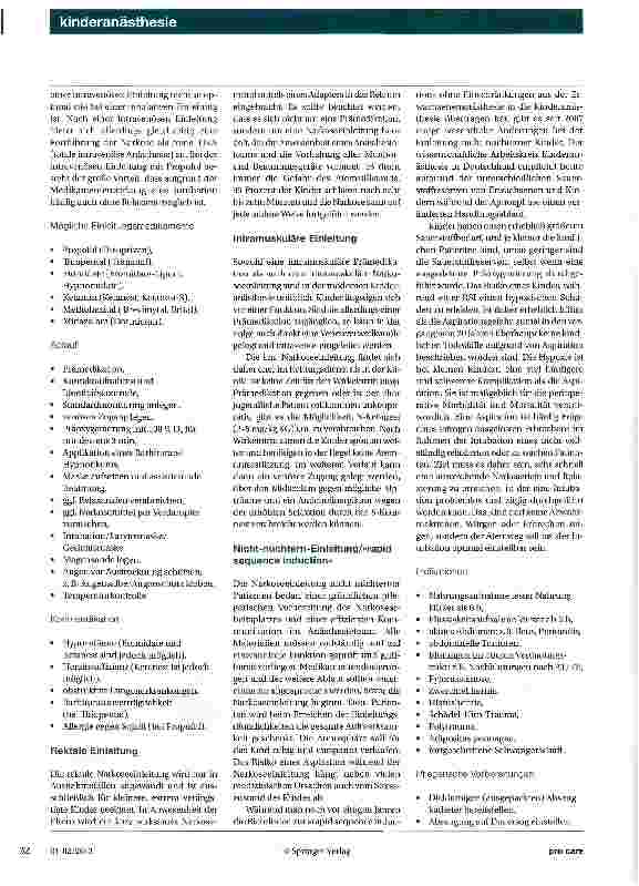 Vorschauseite 3: Besonderheiten der Narkoseeinleitung