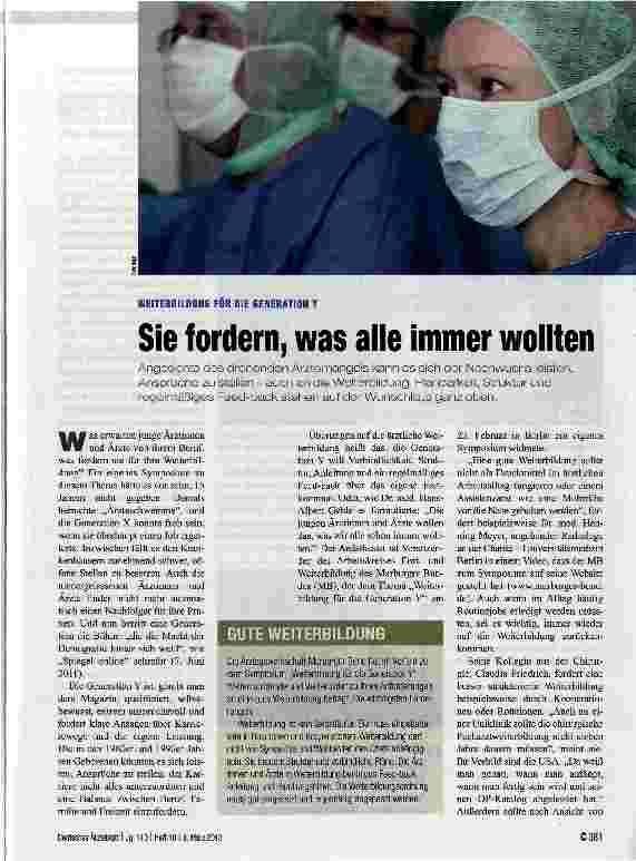 Vorschauseite 1: Sie fordern, was alle immer wollten