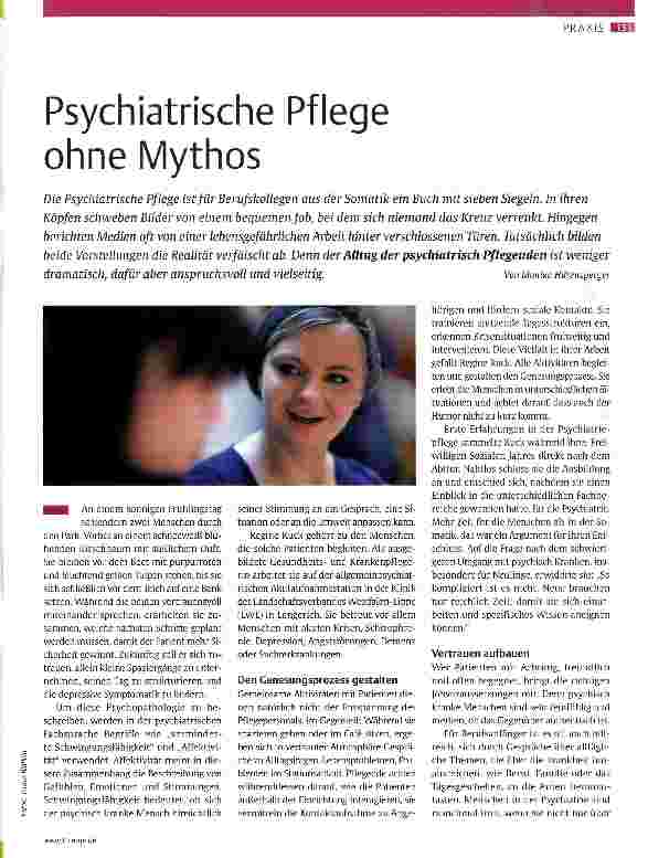 Vorschauseite 1: Psychiatrische Pflege ohne Mythos