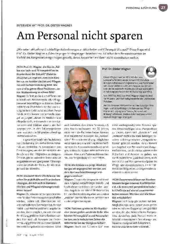 Vorschauseite 1: Am Personal nicht sparen
